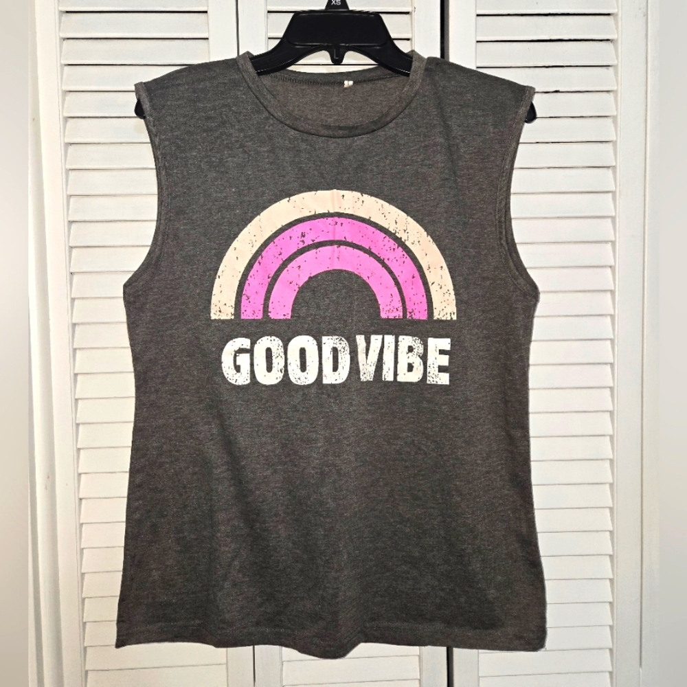 Women's L Good Vibe Muscle Tee